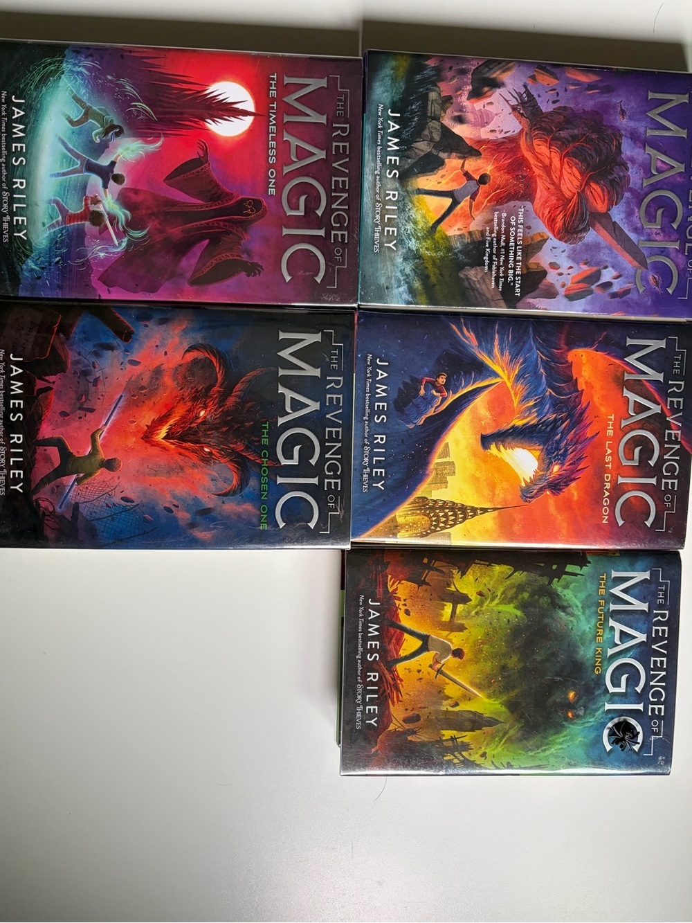 The Revenge of Magic Complete Series Books 1-5 By James Riley Hardcover Sleeves